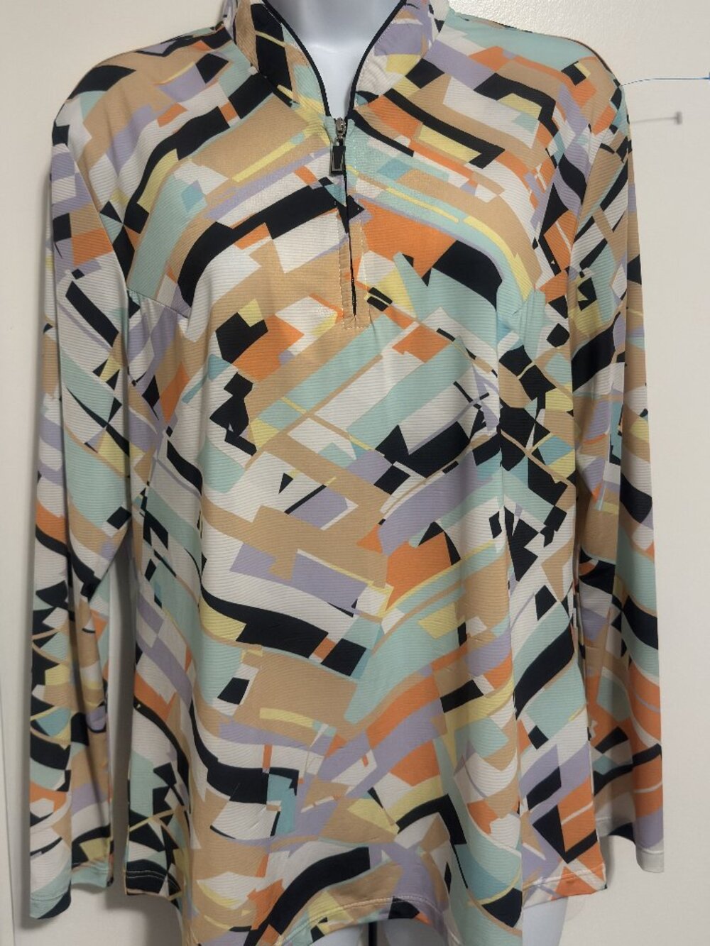 Jamie Sadock Abstract Golf Top 1/4 Zip Long Sleeve